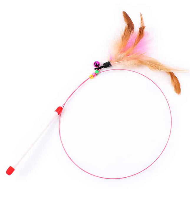 Cat's Colorful Feather Toy - wnkrs