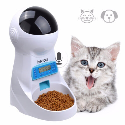 LCD Screen Automatic Pet Feeder with Voice Record - wnkrs