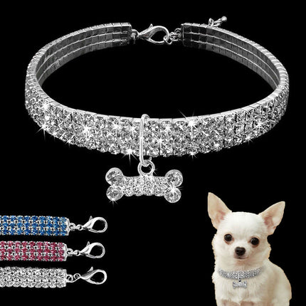 Shiny Crystal Collar for Small Dogs - wnkrs