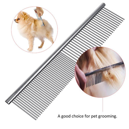 Chrome Plate Pet Grooming Comb - wnkrs