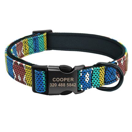 Personalized Nylon Dog Tag Collar - wnkrs