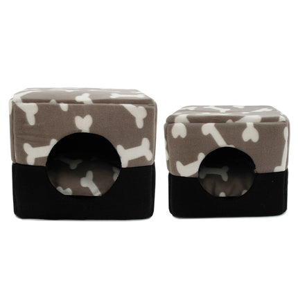 Dog Bed with Bones Print - wnkrs