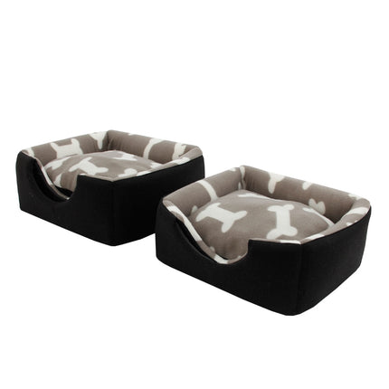 Dog Bed with Bones Print - wnkrs