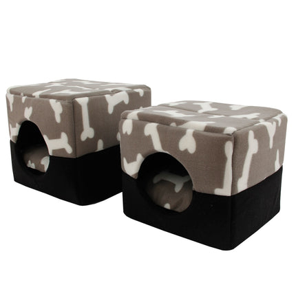 Dog Bed with Bones Print - wnkrs