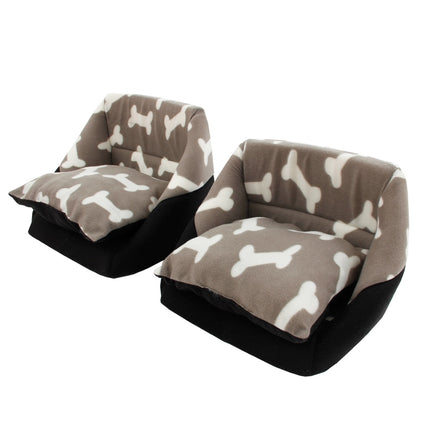 Dog Bed with Bones Print - wnkrs