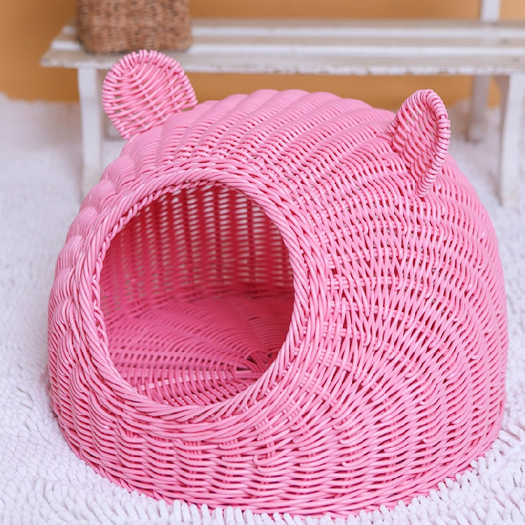 Pretty Round Woven Pet Bed