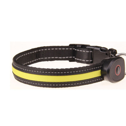 Cute Rechargeable LED Luminous Nylon Dog Collar - wnkrs