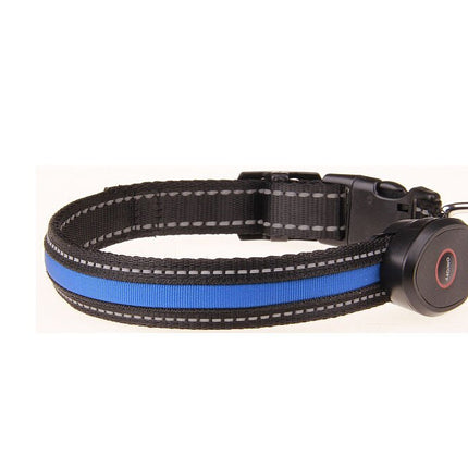 Cute Rechargeable LED Luminous Nylon Dog Collar - wnkrs