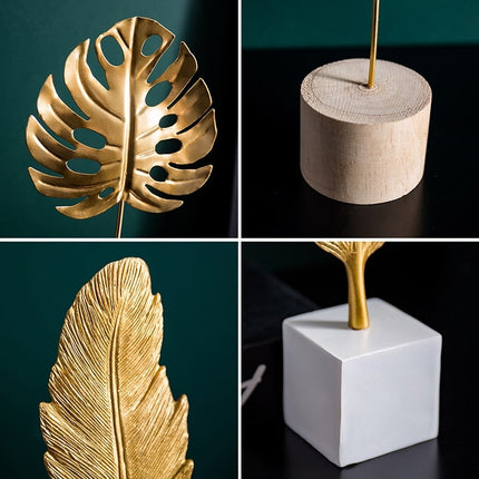 Iron Palm Leaf Ornament in Gold - wnkrs