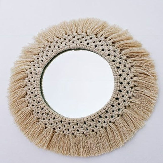 Round Embroidered Tapestry Mirror - wnkrs
