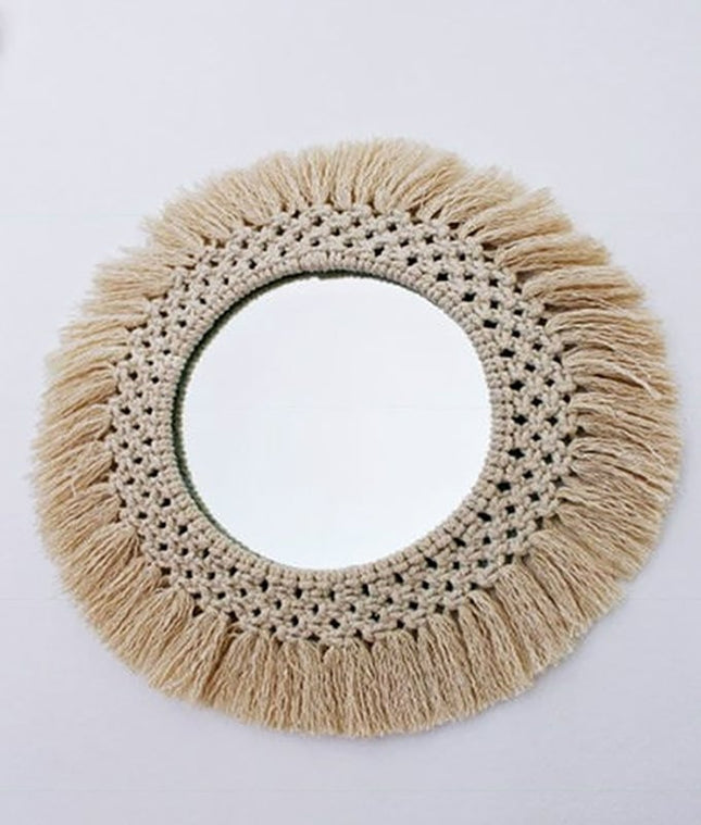 Round Embroidered Tapestry Mirror - wnkrs