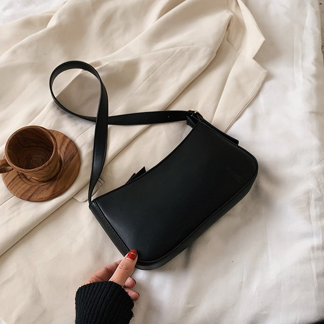 Women's Solid Color Small PU Leather Bag - Wnkrs