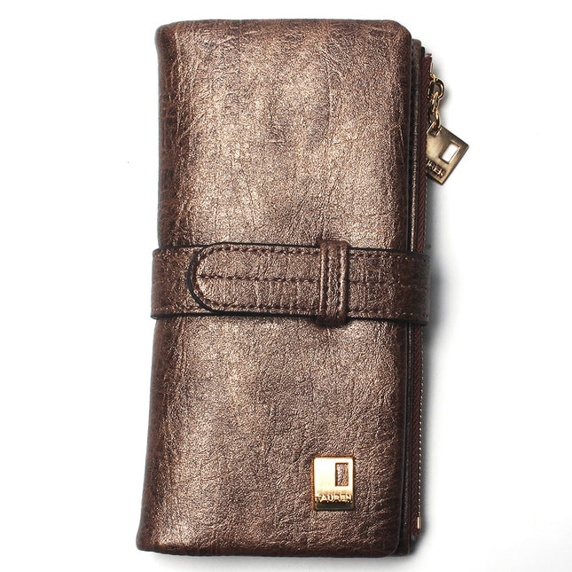 Women's Nubuck Leather Long Wallet - Wnkrs