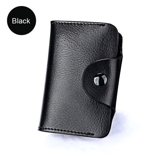 Business Colorful Genuine Leather Women's Card Holder