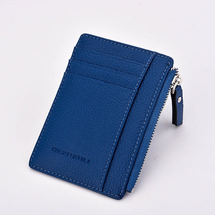 Leather Women's Credit Card and ID Holders with Zipper Closure - Wnkrs