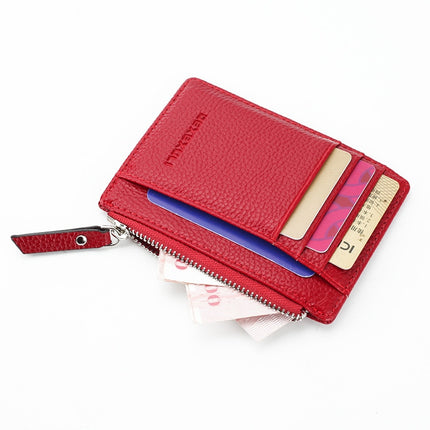 Leather Women's Credit Card and ID Holders with Zipper Closure - Wnkrs
