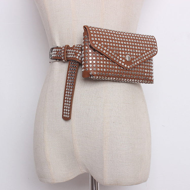Women's Glam Rock Rivet Belt Bag