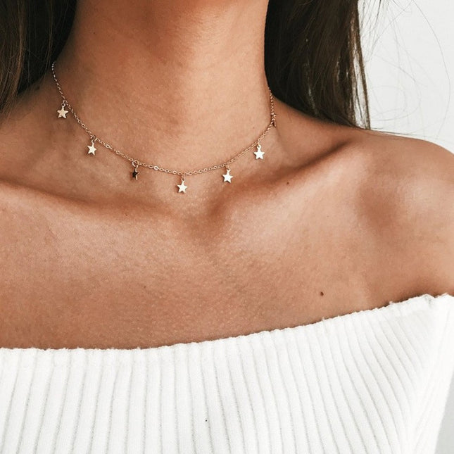 Women's Stars Choker Necklace