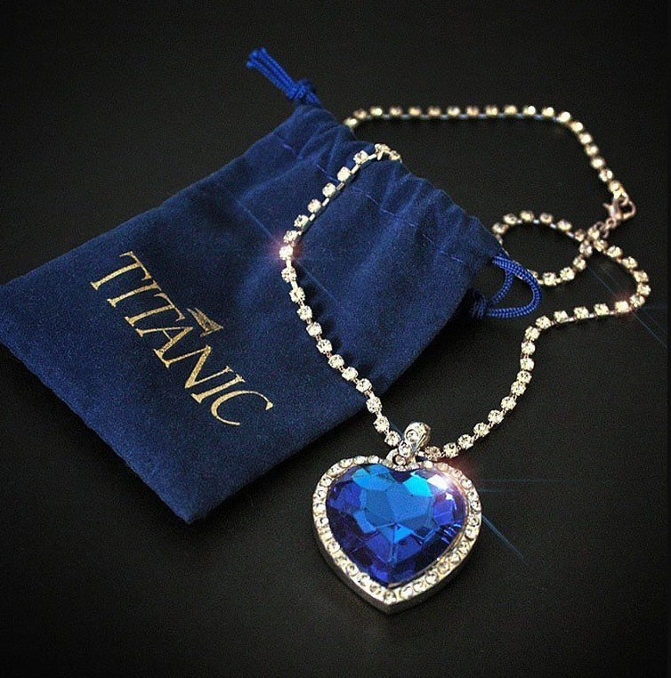 Women's Heart of Ocean Style Pendant Necklace