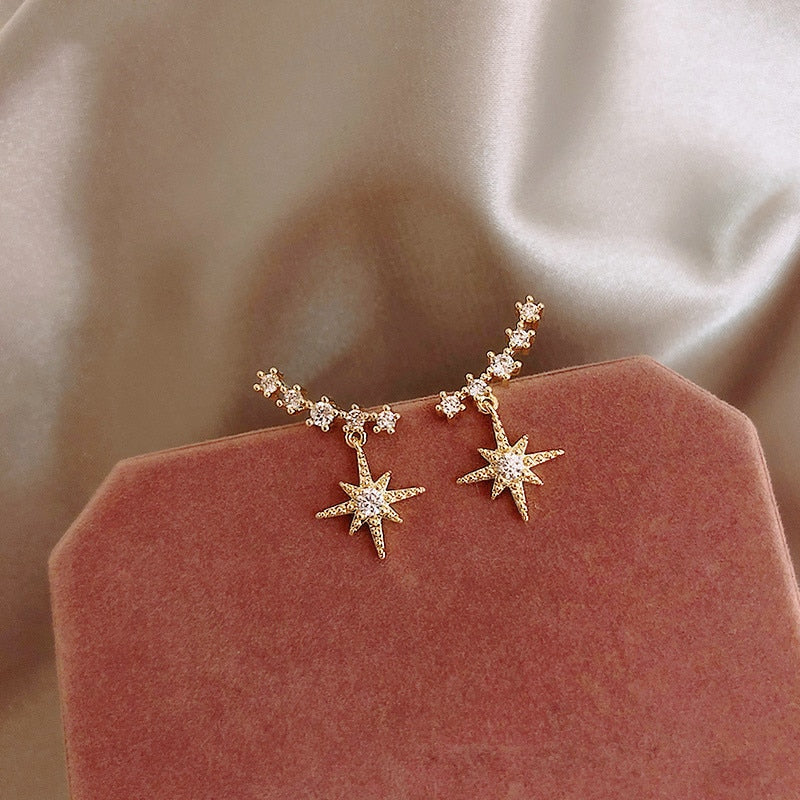 Women's Crystal Star Stud Earrings