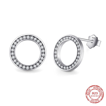 925 Sterling Silver Earrings with Crystal Zircon - wnkrs