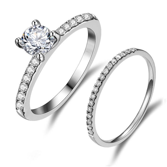 Luxury Crystal Engagement Ring for Women