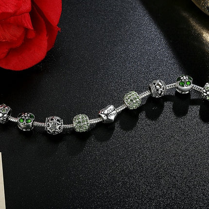 Women's Elegant Silver Beaded Bracelet - Wnkrs
