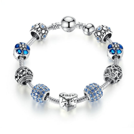 Women's Elegant Silver Beaded Bracelet - Wnkrs