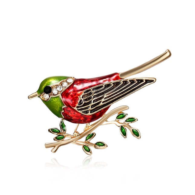 Women's Enamel Songbird Brooch - Wnkrs