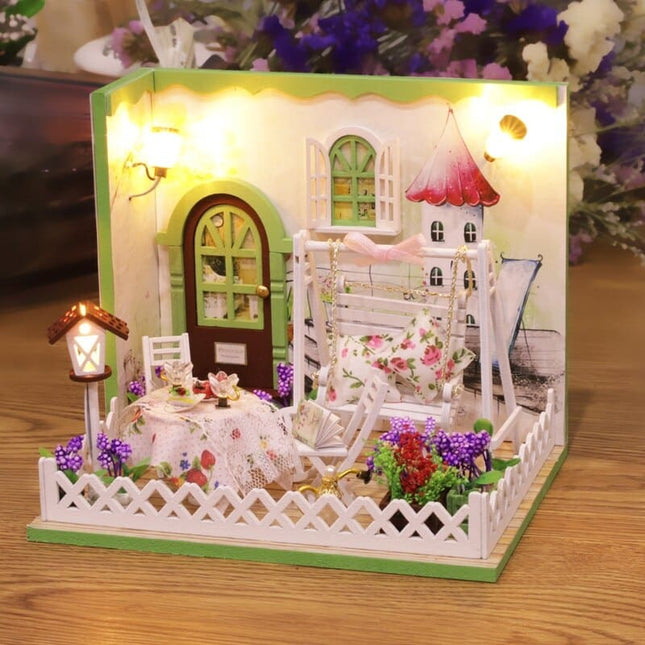 Miniature Colorful DIY Doll House with Furniture - wnkrs