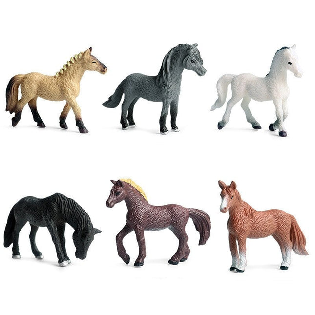 Educational Wild Horses Action Doll Toys 6 pcs Set - wnkrs