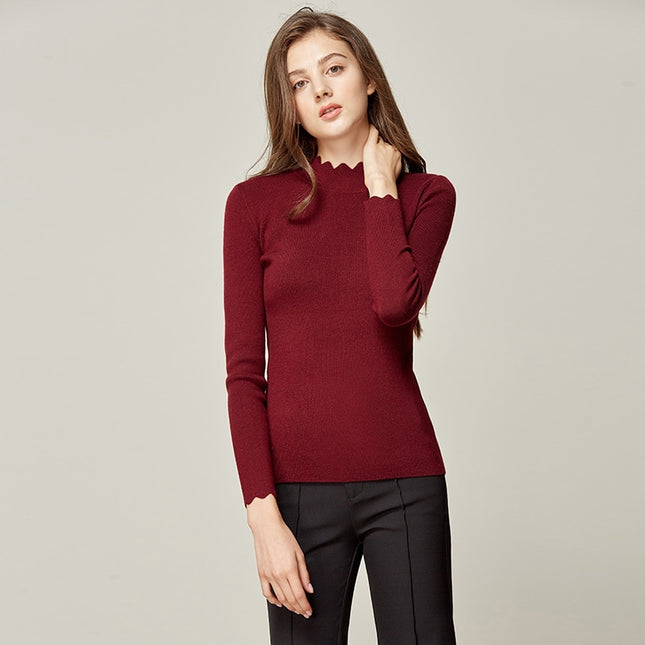 Solid Round Neck Jumper for Women - Wnkrs