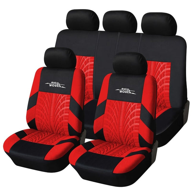 Universal Tire Track Patterned Car Seat Covers Set - wnkrs
