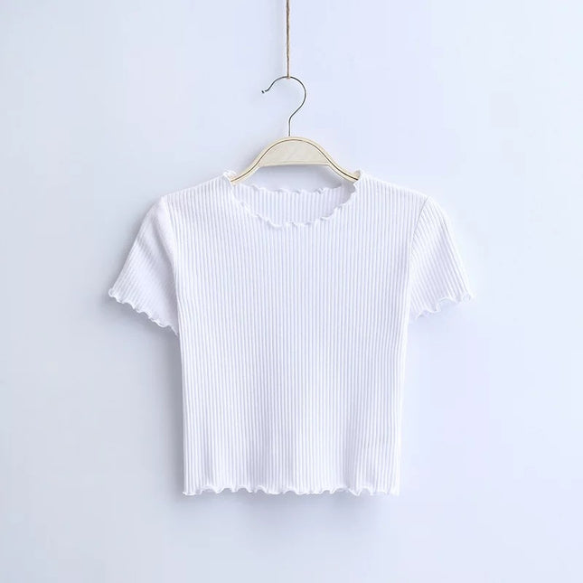 Vintage Slim Fit Short Sleeve Top for Women - Wnkrs