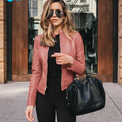 Women's Autumn Fashion Leather Jackets - Wnkrs