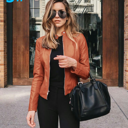Women's Autumn Fashion Leather Jackets - Wnkrs