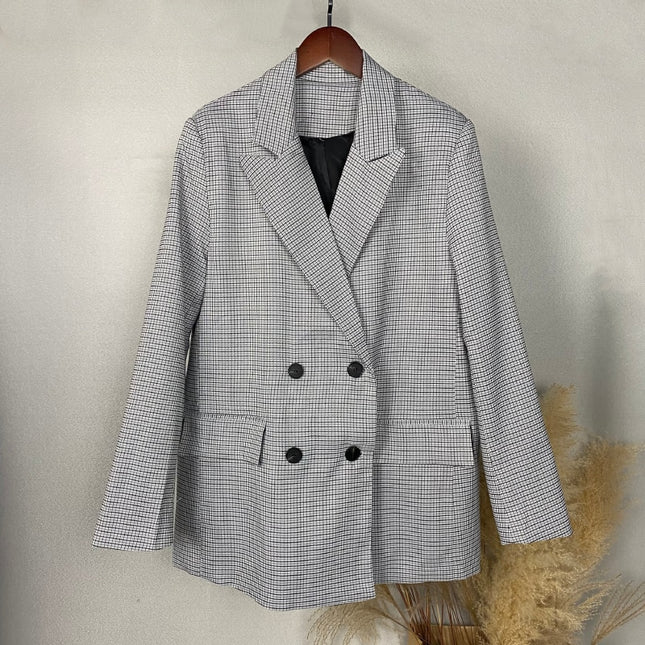 Women's Camel Color Double Breasted Blazer