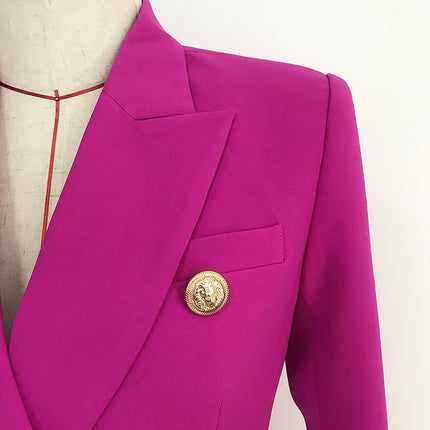 Button Women's Blazer in Pink Color - Wnkrs
