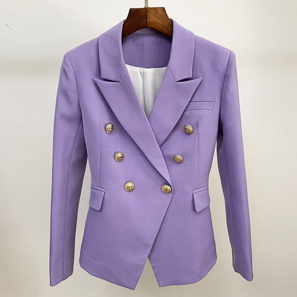 Button Women's Blazer in Pink Color - Wnkrs
