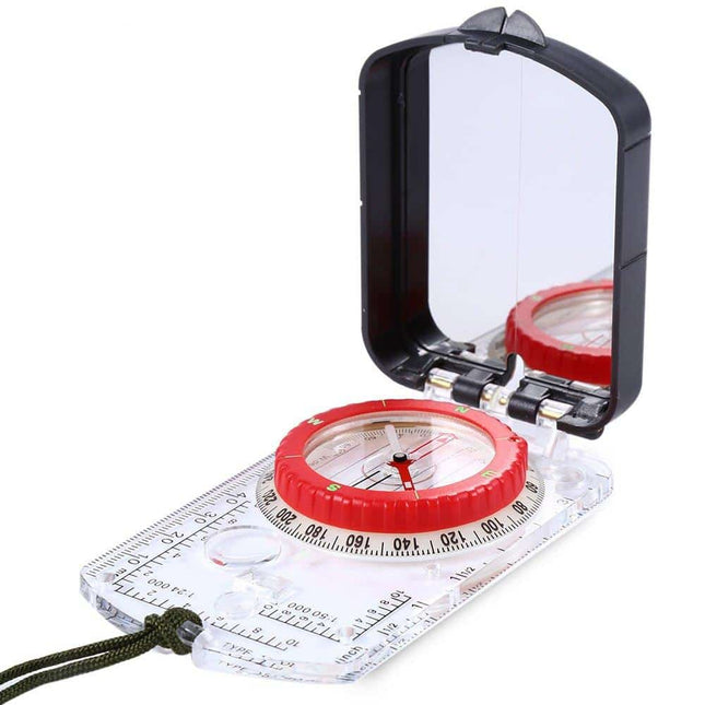 Durable Waterproof Anti-Shock Luminous Compass with Mirror - wnkrs