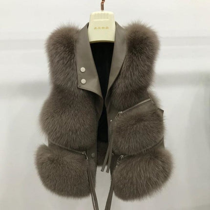 Women's Eco Fur Multi-Zipper Coat - Wnkrs