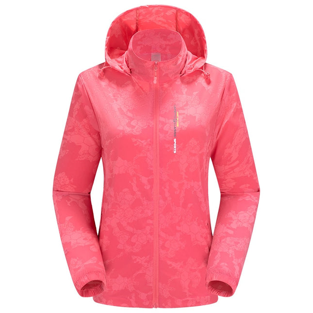 Women's Abstract Print Hooded Jacket