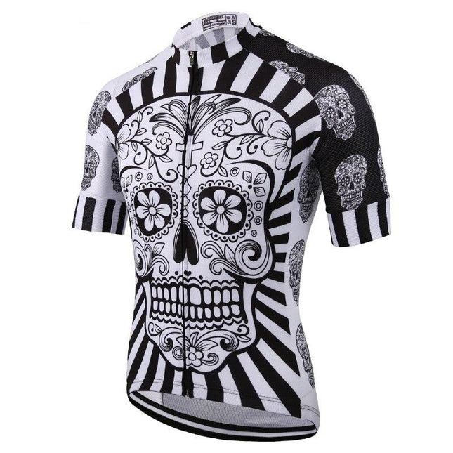 Skull Printed Quick Dry Cycling Jersey, 4 Types