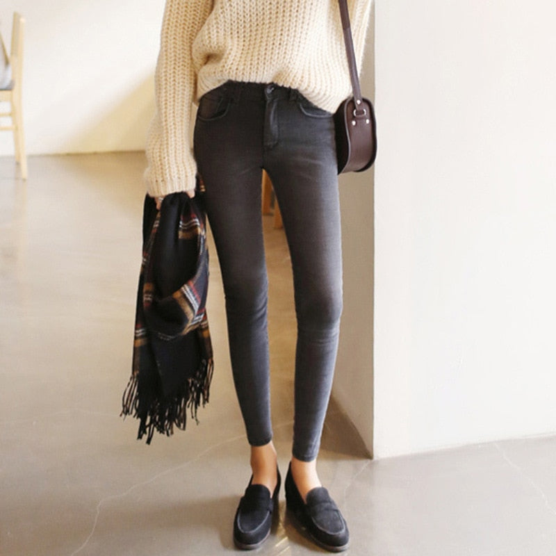 Women's Skinny Elastic Denim Leggings
