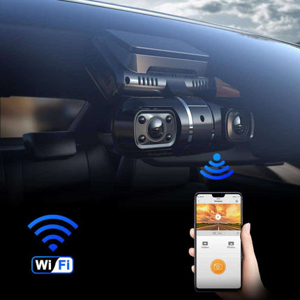 3 Lens WiFi ADAS Front and Rear Dashcam - wnkrs