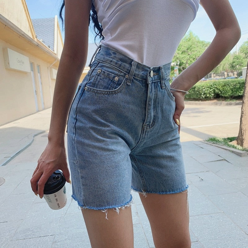 Women's California High Waist Denim Shorts