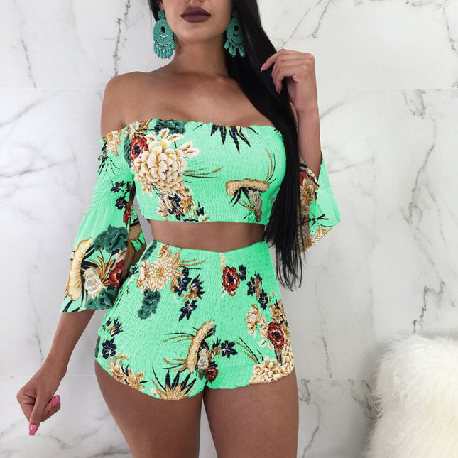 Women's Floral Pattern Two Pieces Sets