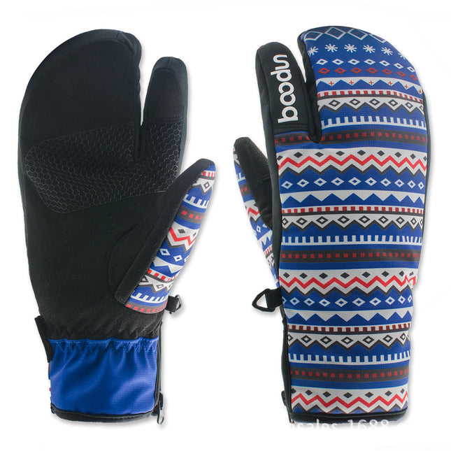 Women's Cute Colorful Snowboard Warm Gloves