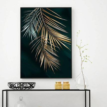 Golden Leaves Wall Canvas - Wnkrs