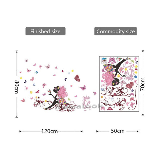 Butterfly Floral Fairy Wall Stickers - Wnkrs